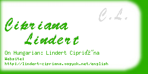cipriana lindert business card